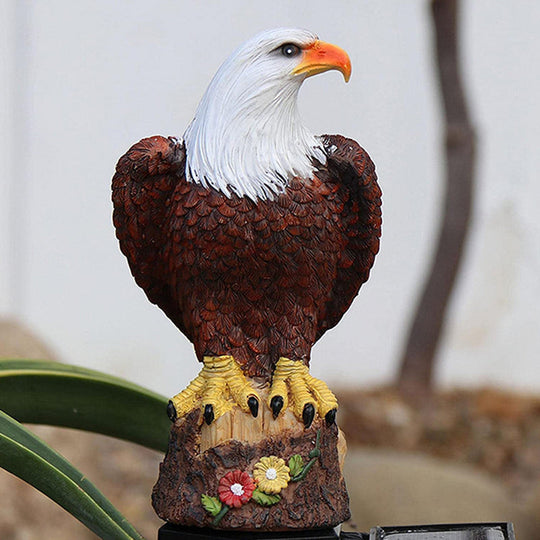 Lampe de Jardin Solaire Hibou Aigle Décorative 1