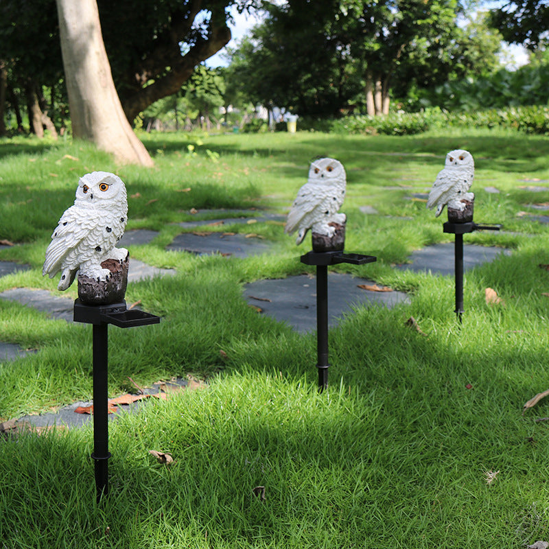 Lampe de Jardin Solaire Hibou Aigle Décorative 5