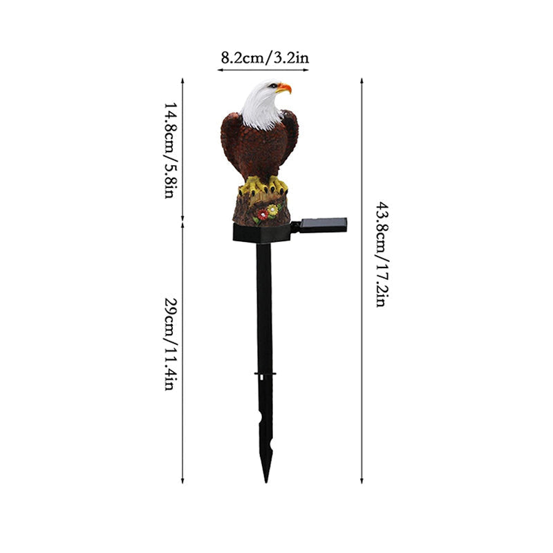 Lampe de Jardin Solaire Hibou Aigle Décorative 7
