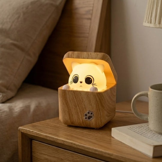 Lampe de Nuit Décorative Chat Peekaboo 2