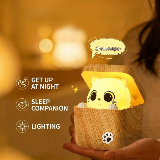 Lampe de Nuit Décorative Chat Peekaboo 3