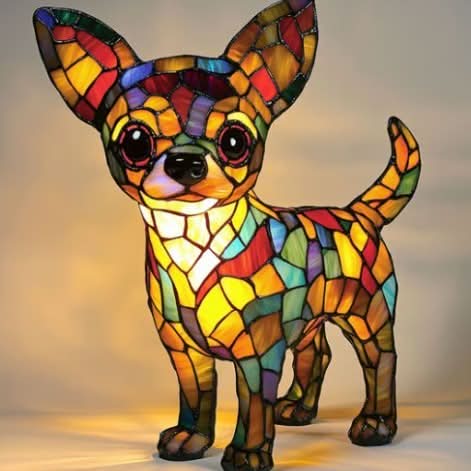 Lampe de Nuit LED Artistique Chiens 16
