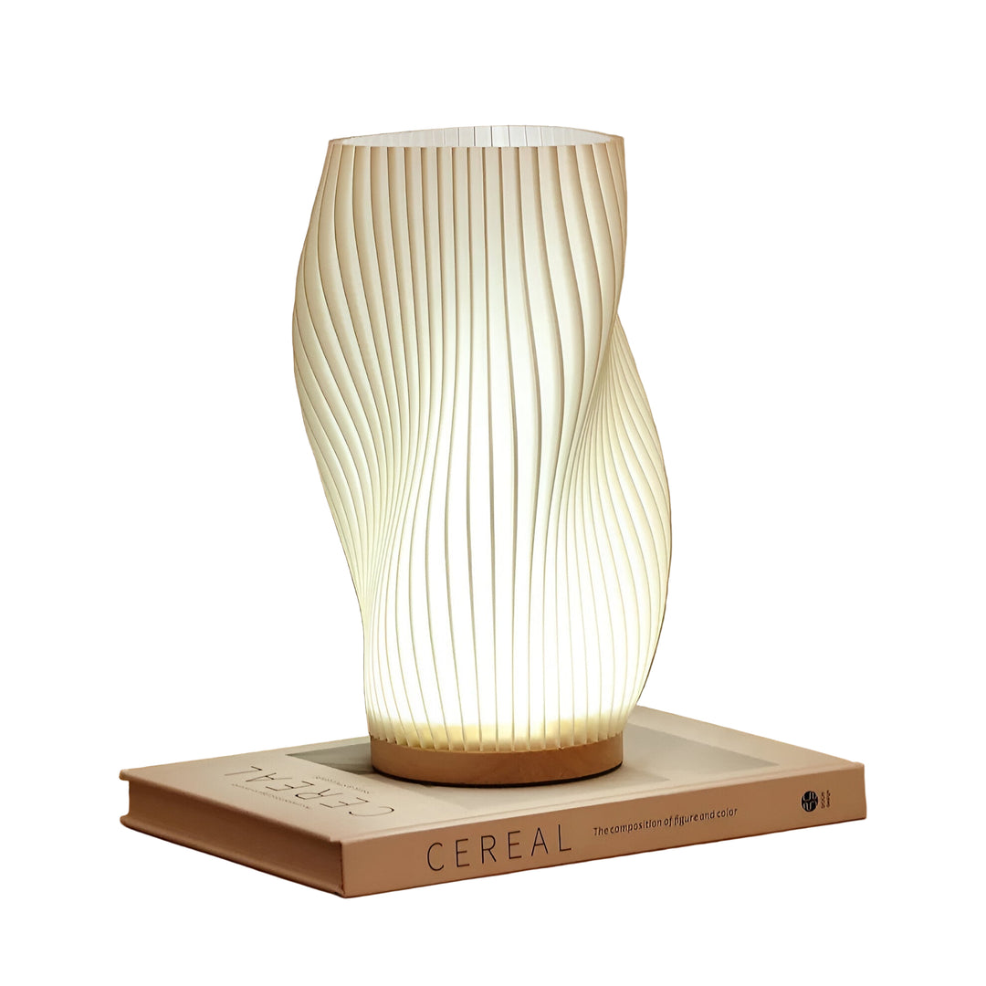 Lampe de Table 3D Ondulée Moderne Design Artisanal 0