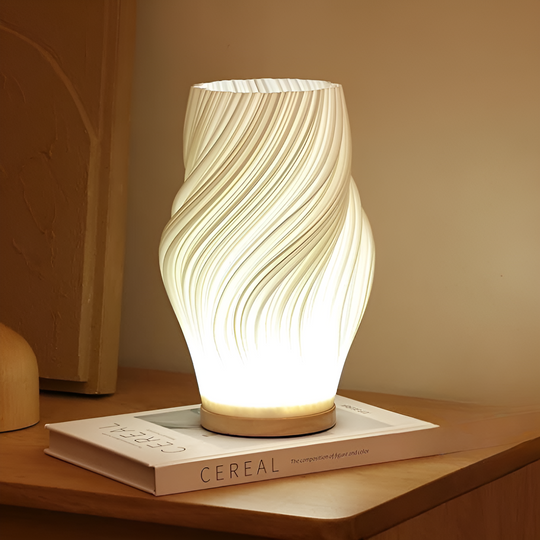 Lampe de Table 3D Ondulée Moderne Design Artisanal 2