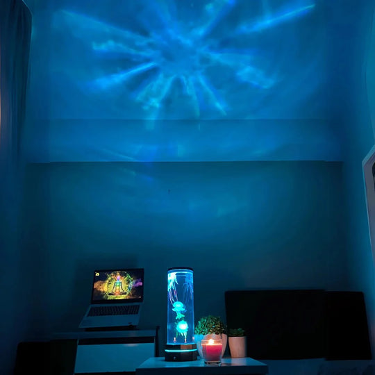 Lampe de Table Aquarium Méduses Design Moderne 2
