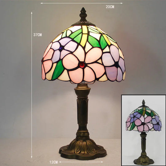 Lampe de Table Design Tiffany Coloré Artisanal 10