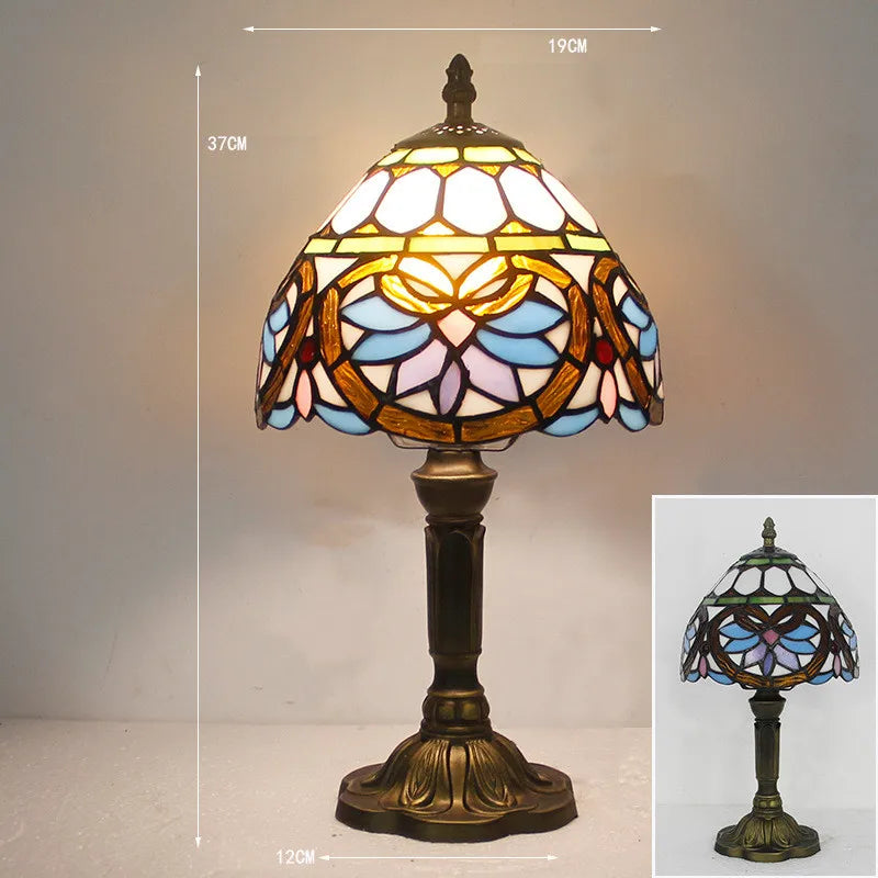 Lampe de Table Design Tiffany Coloré Artisanal 11
