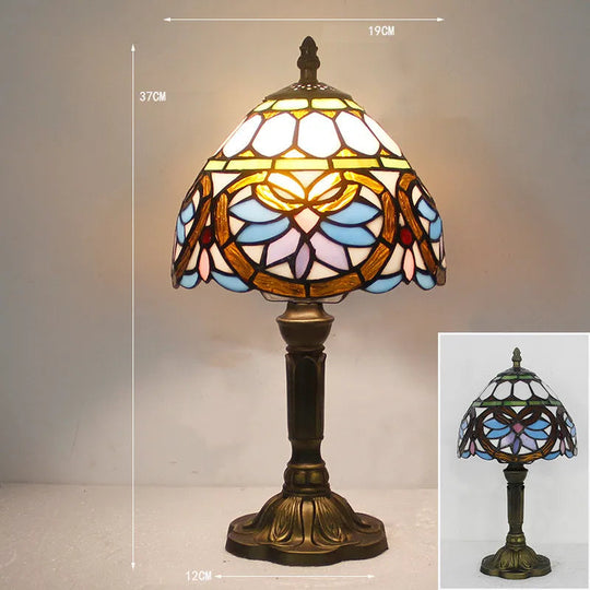 Lampe de Table Design Tiffany Coloré Artisanal 11
