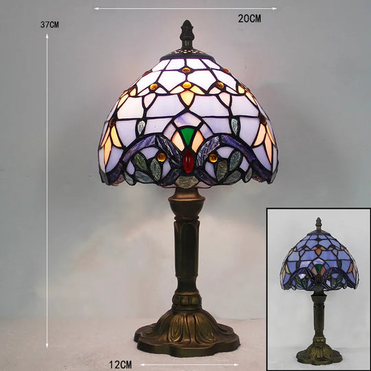 Lampe de Table Design Tiffany Coloré Artisanal 8