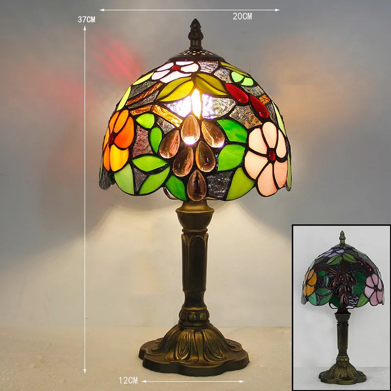 Lampe de Table Design Tiffany Coloré Artisanal 9