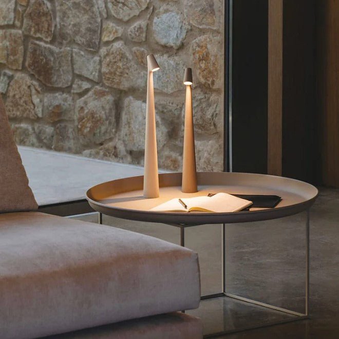 Lampe de Table Dimmable Rechargeable Sans Fil Aluminium Moderne 3