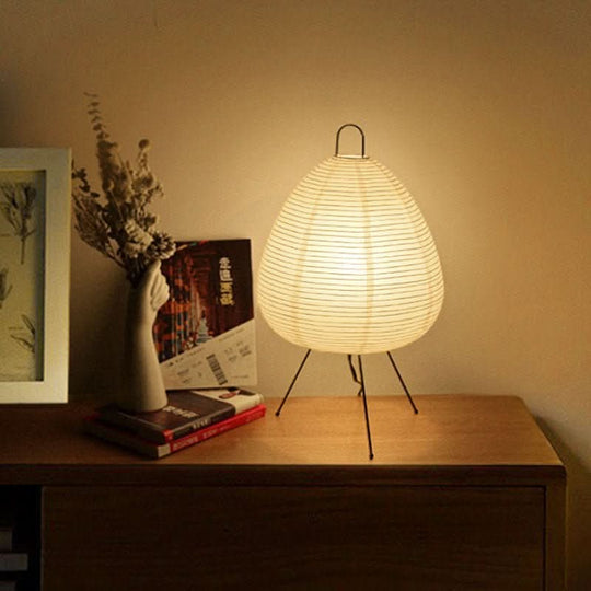 Lampe de Table Japonaise en Papier de Riz 2