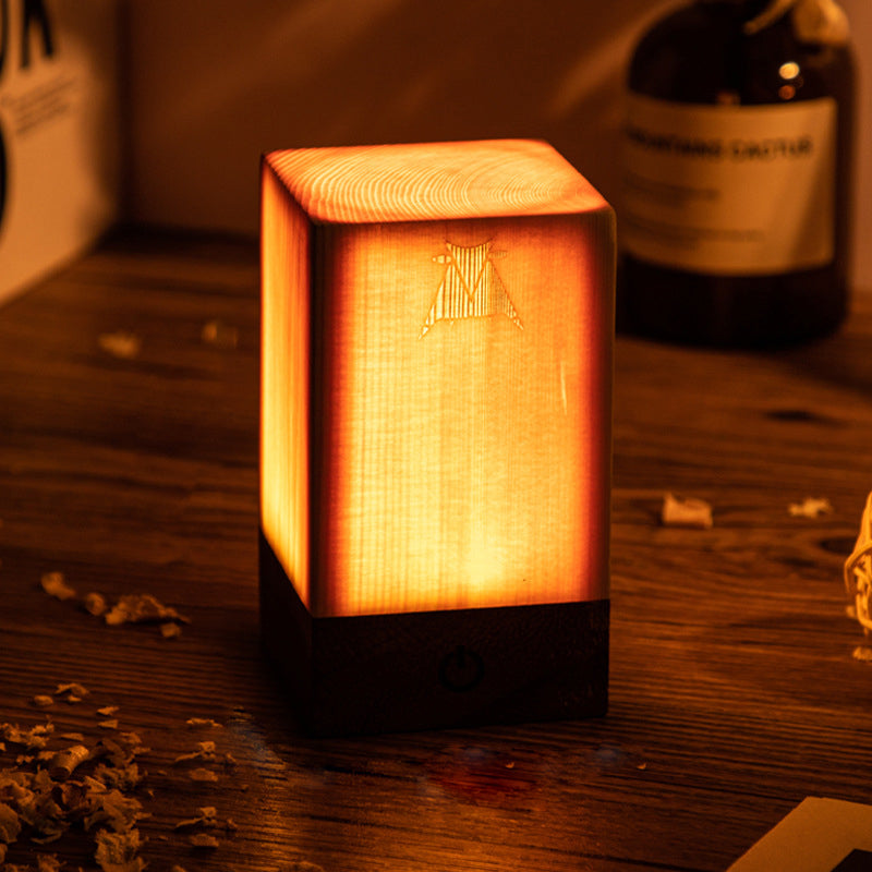 Lampe de Table LED Tactile en Bois 13