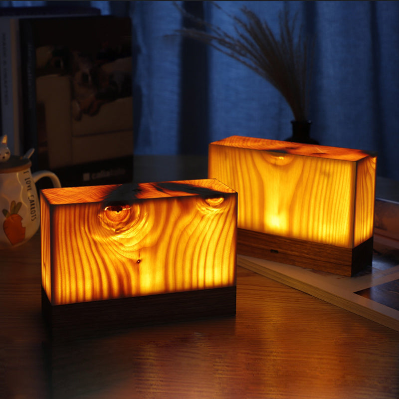 Lampe de Table LED Tactile en Bois 14