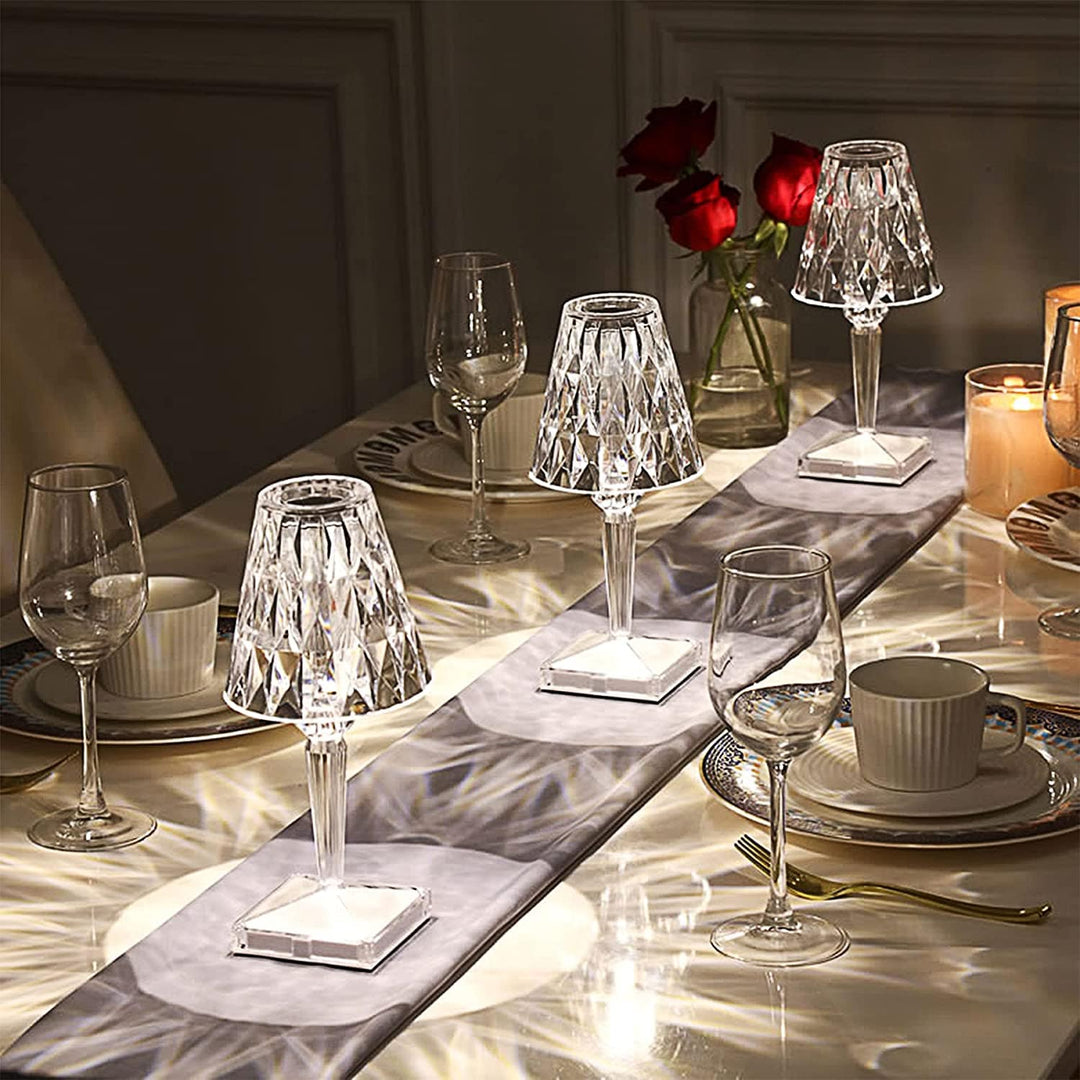 Lampe de Table Rechargeable Sans Fil Design Diamant Moderne 2