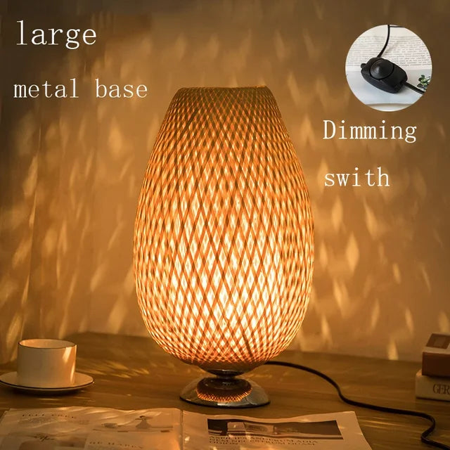 Lampe de Table Vintage Artisanale en Bois Durable 3