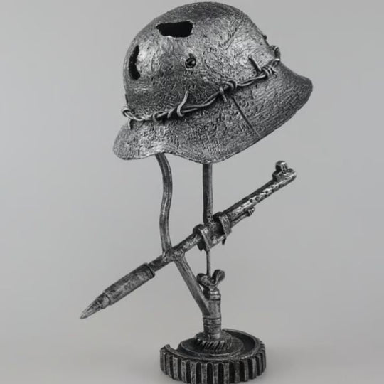 Lampe de Table Vintage Casque Inspirée d'un Militaire 6