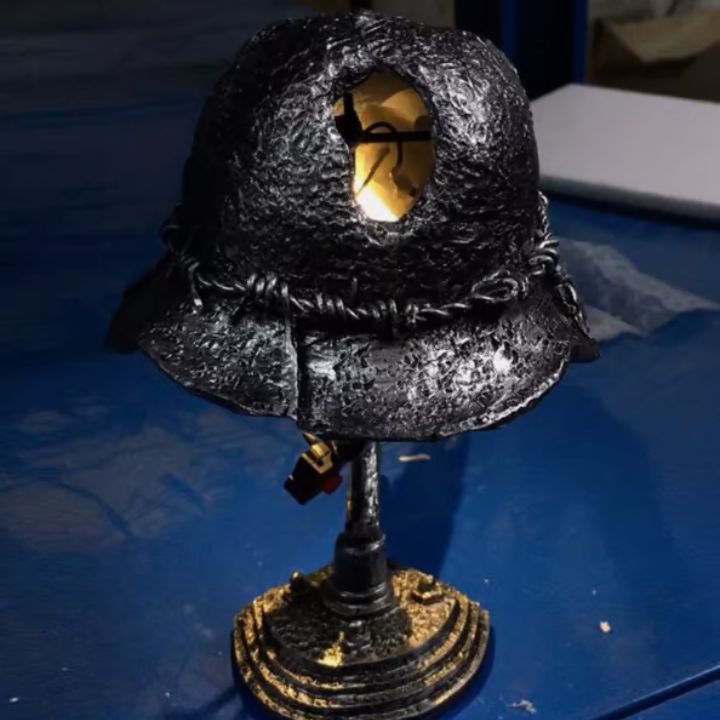 Lampe de Table Vintage Casque Inspirée d'un Militaire 8