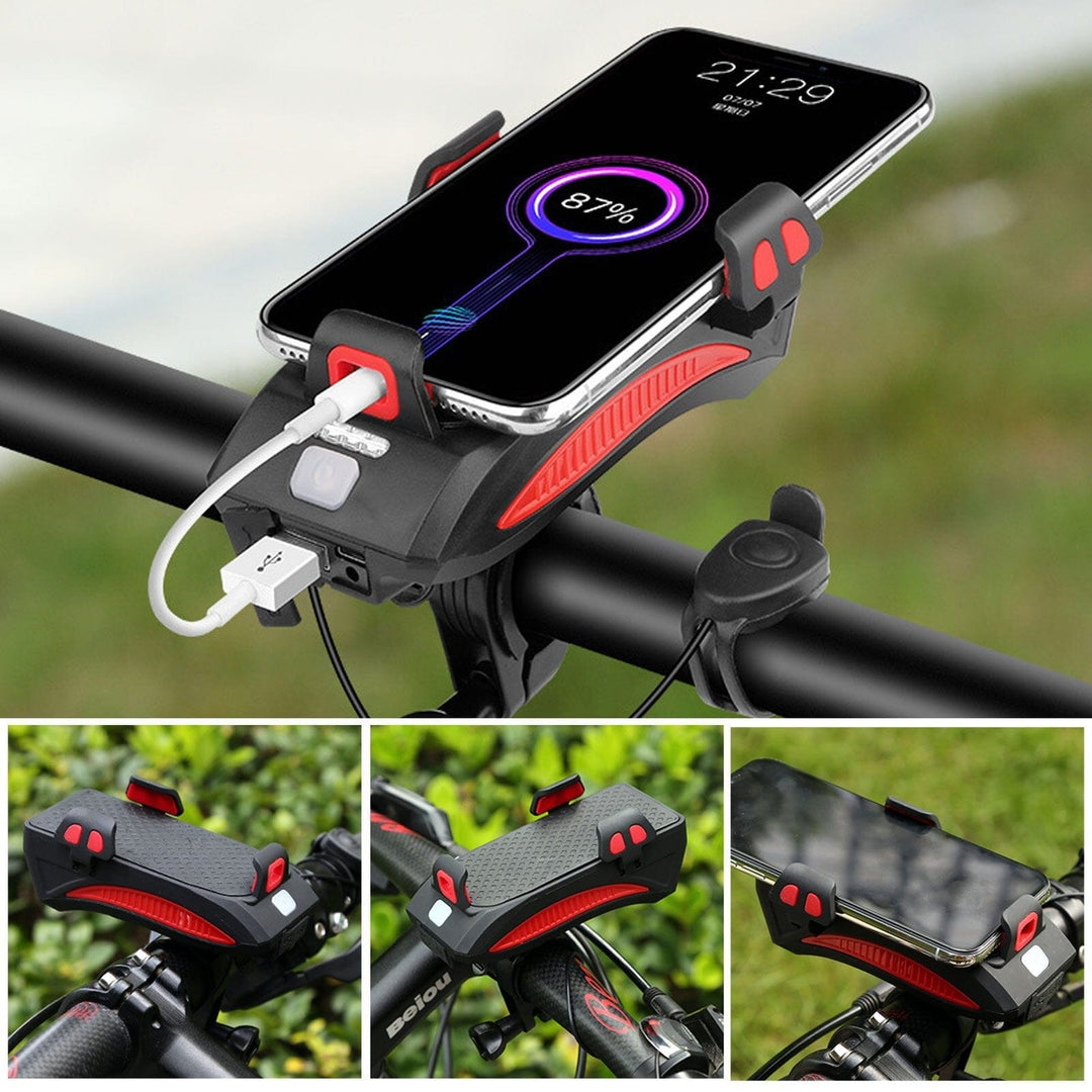 Lampe de Vélo Puissante LED 4-en-1 avec Clignotants et Support Téléphone Résistante aux Intempéries 0