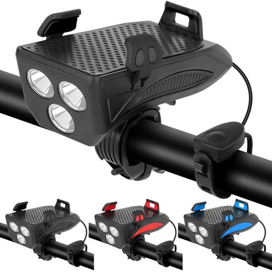 Lampe de Vélo Puissante LED 4-en-1 avec Clignotants et Support Téléphone Résistante aux Intempéries 1