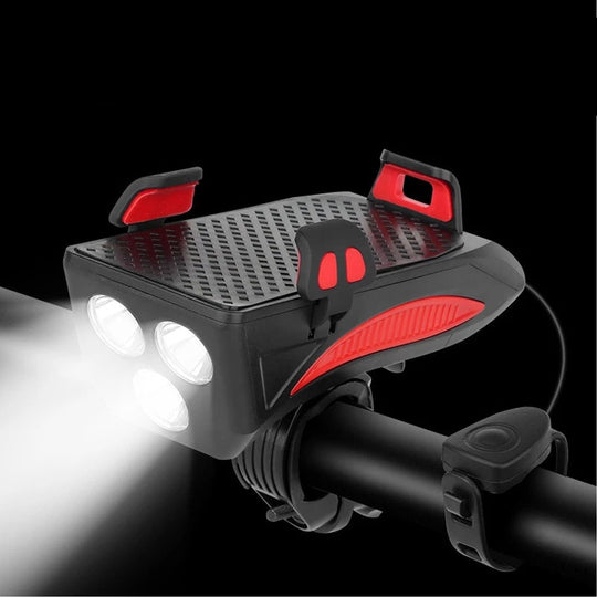 Lampe de Vélo Puissante LED 4-en-1 avec Clignotants et Support Téléphone Résistante aux Intempéries 2