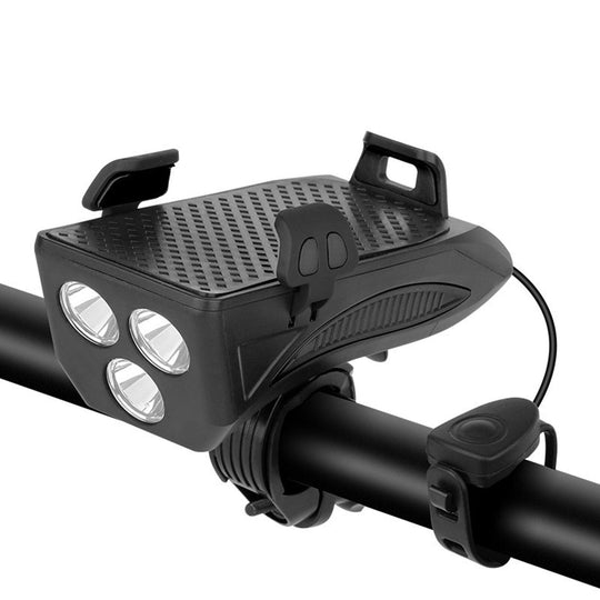 Lampe de Vélo Puissante LED 4-en-1 avec Clignotants et Support Téléphone Résistante aux Intempéries 5