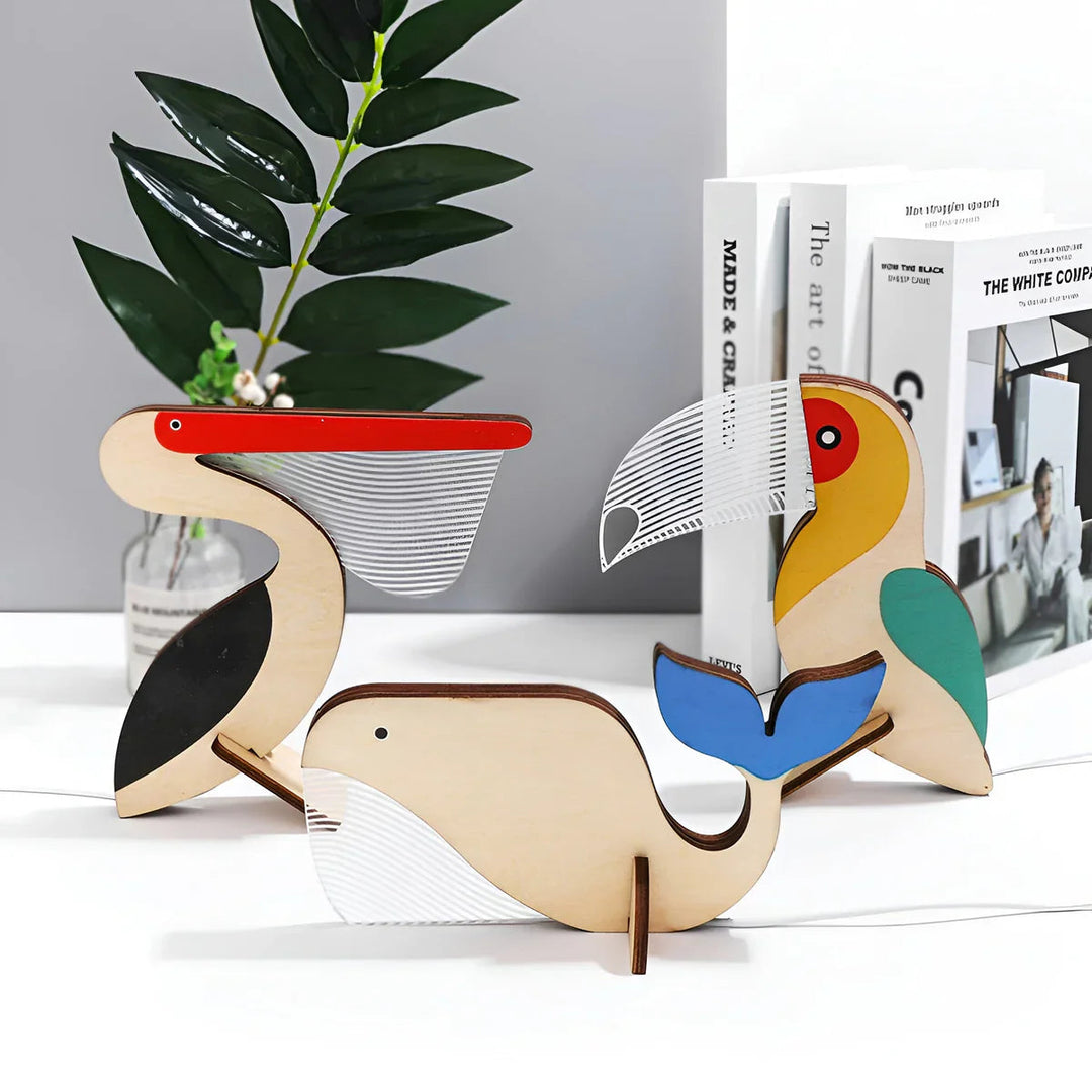 Lampe de table Animaux en Bois Design Enchanteur 1