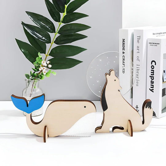 Lampe de table Animaux en Bois Design Enchanteur 2