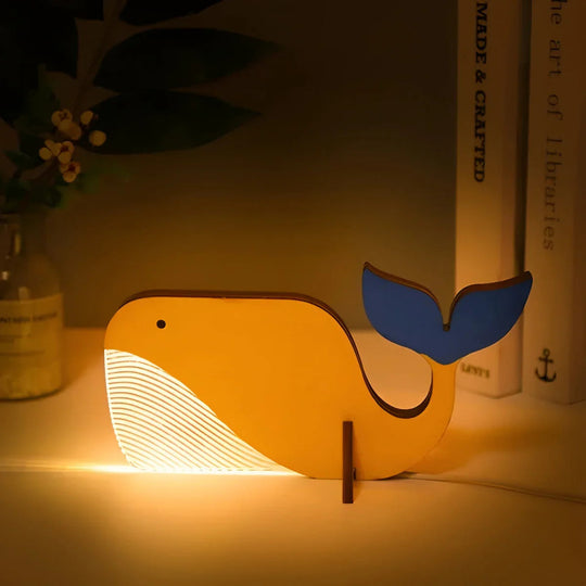 Lampe de table Animaux en Bois Design Enchanteur 3