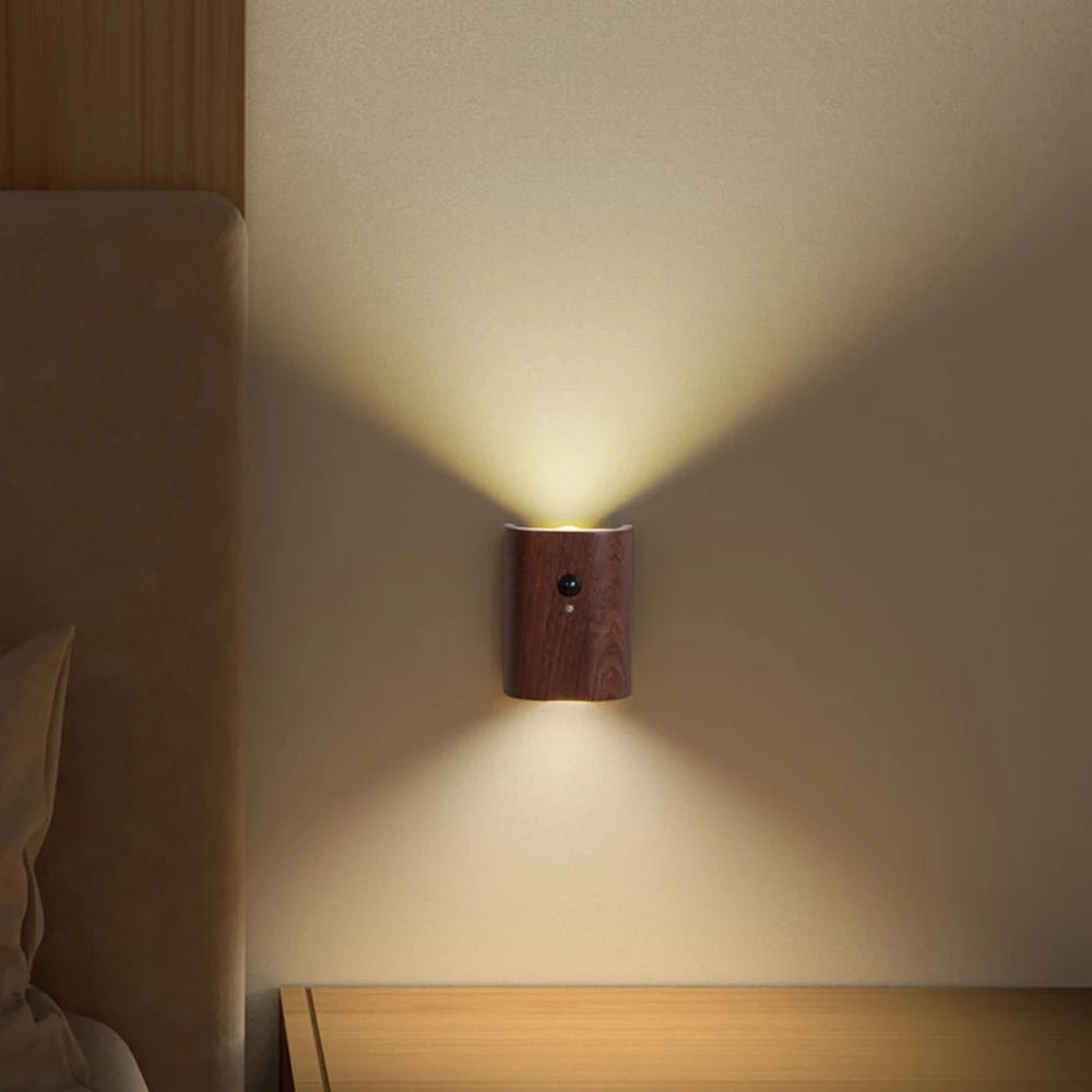 Lampe en Bois avec Détecteur de Mouvement 2