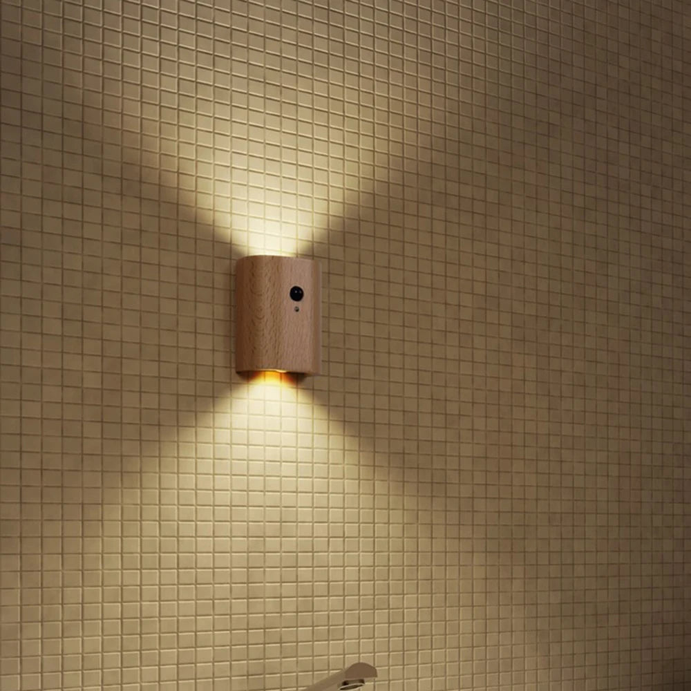 Lampe en Bois avec Détecteur de Mouvement 4
