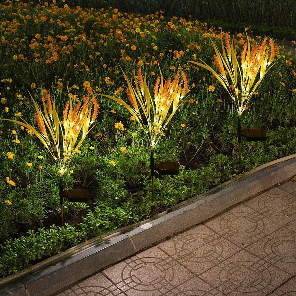 Lampes Solaires en Forme d'Épi de Blé - Paquet de 2 1