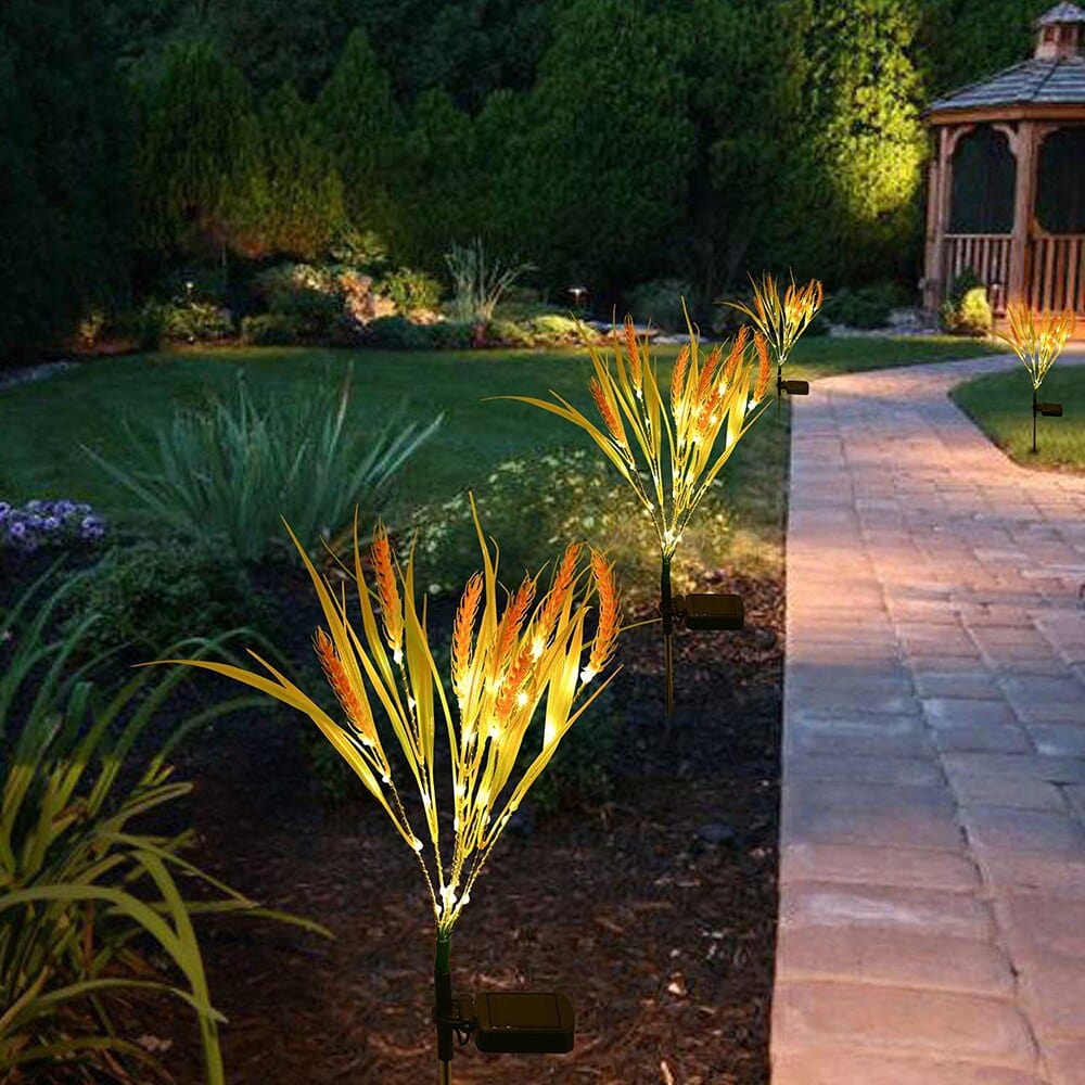 Lampes Solaires en Forme d'Épi de Blé - Paquet de 2 4