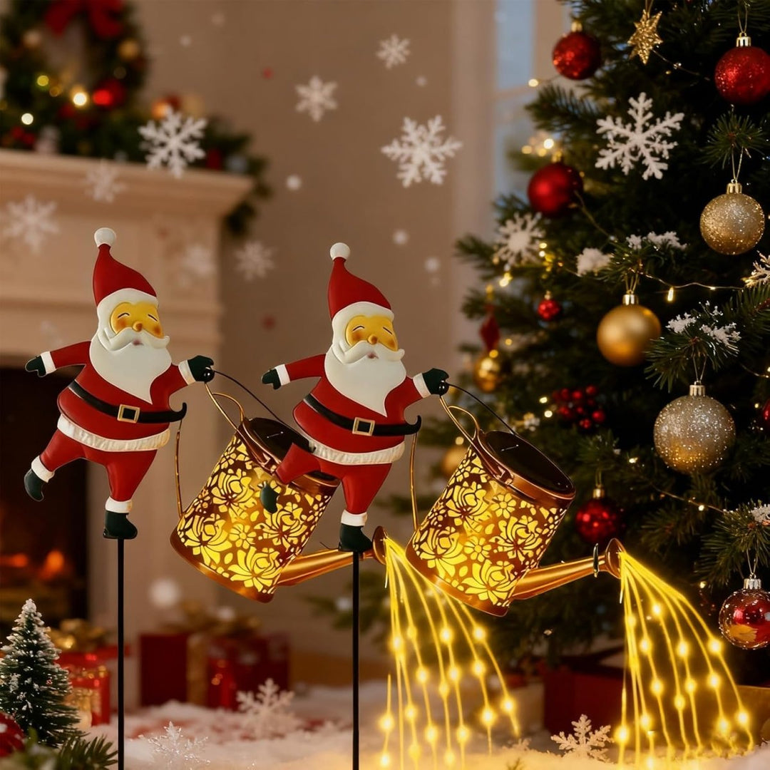 Lanterne Solaire Décorative en Forme d'Arrosoir de Noël 10