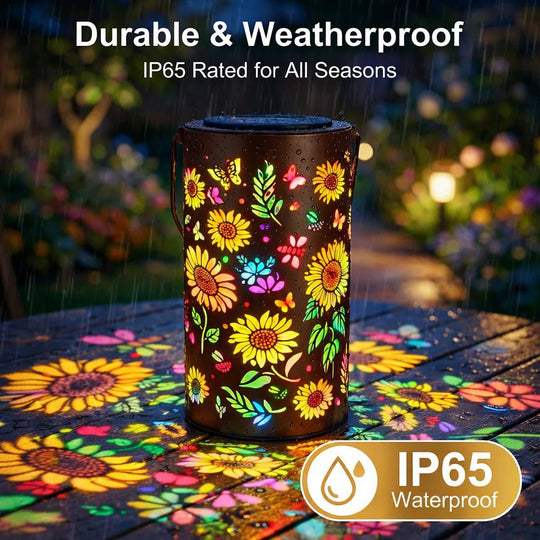 Lanterne Solaire Extérieur Décorative pour Jardin avec Projection de Lumière 2