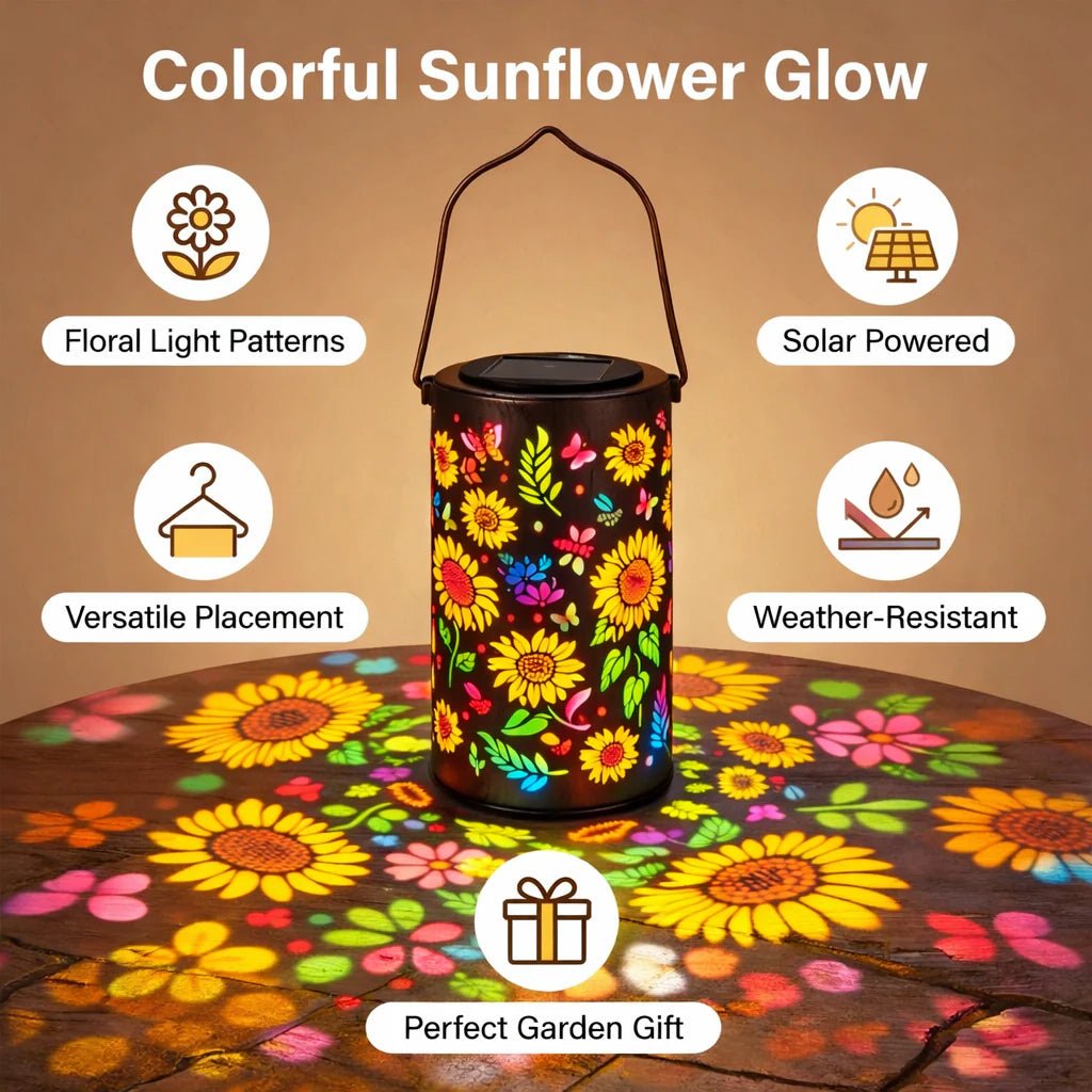 Lanterne Solaire Extérieur Décorative pour Jardin avec Projection de Lumière 3