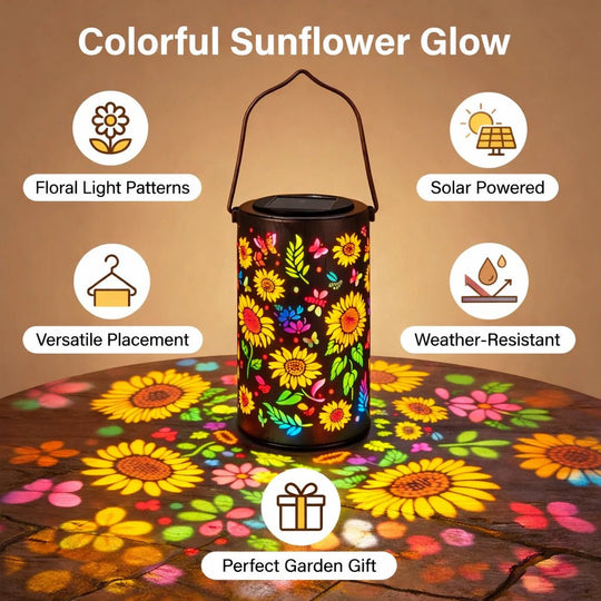Lanterne Solaire Extérieur Décorative pour Jardin avec Projection de Lumière 3