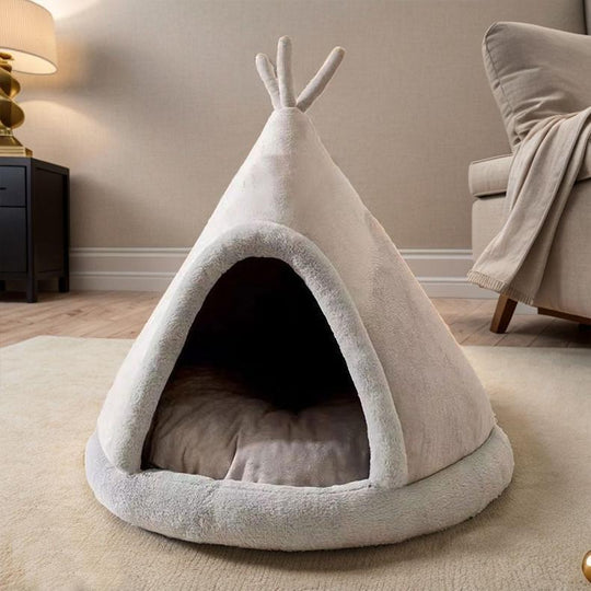 Lit Pour Chien Tente Confortable Avec Design Tipi Spacieux 0
