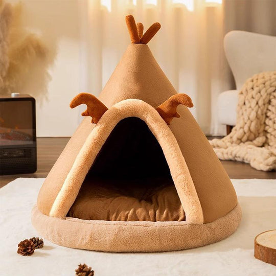 Lit Pour Chien Tente Confortable Avec Design Tipi Spacieux 1