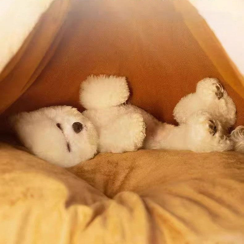 Lit Pour Chien Tente Confortable Avec Design Tipi Spacieux 3