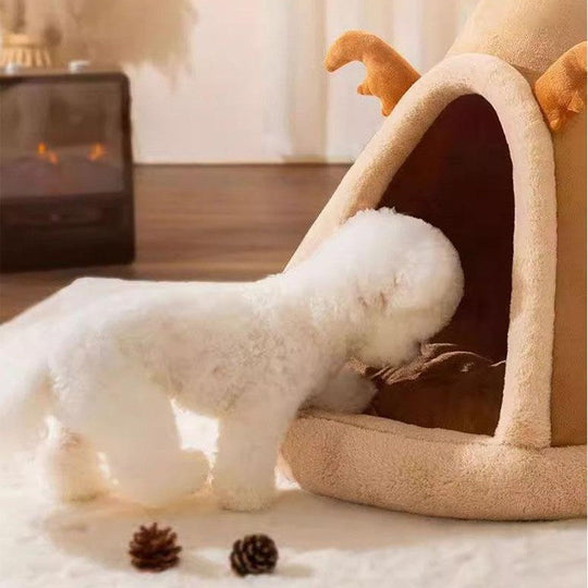 Lit Pour Chien Tente Confortable Avec Design Tipi Spacieux 4