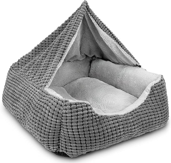 Lit Pour Chien Triangulaire Confortable - Panier Douillet Pour Chien Avec Housse Amovible 0