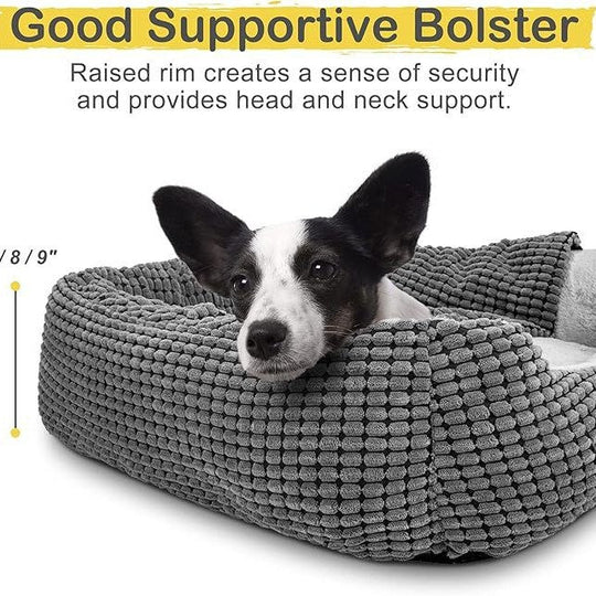 Lit Pour Chien Triangulaire Confortable - Panier Douillet Pour Chien Avec Housse Amovible 2