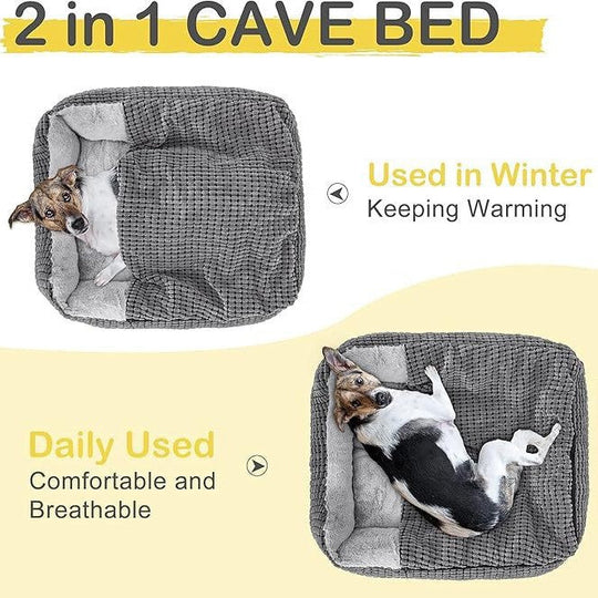 Lit Pour Chien Triangulaire Confortable - Panier Douillet Pour Chien Avec Housse Amovible 3