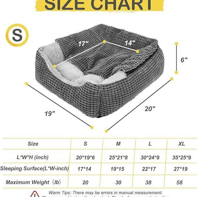 Lit Pour Chien Triangulaire Confortable - Panier Douillet Pour Chien Avec Housse Amovible 4