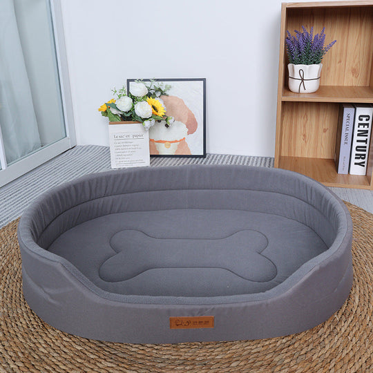 Lit Rond Pour Chien Confortable Avec Bords Renforcés 2