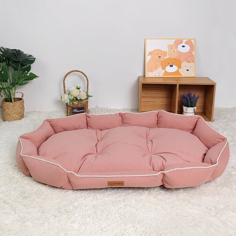 Lit Rond Pour Chien Confortable Avec Bords Renforcés 3