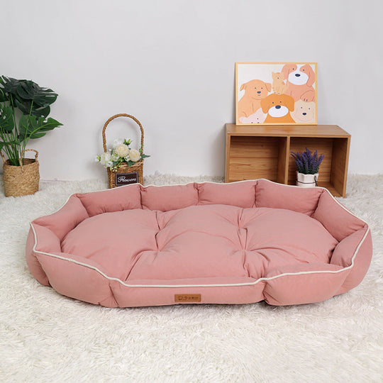 Lit Rond Pour Chien Confortable Avec Bords Renforcés 3