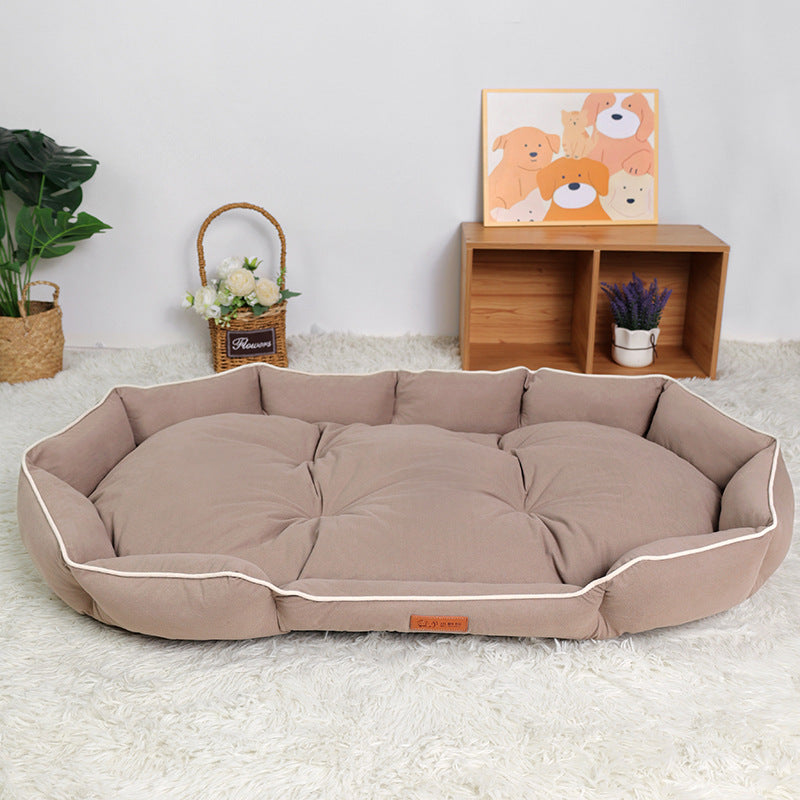 Lit Rond Pour Chien Confortable Avec Bords Renforcés 4