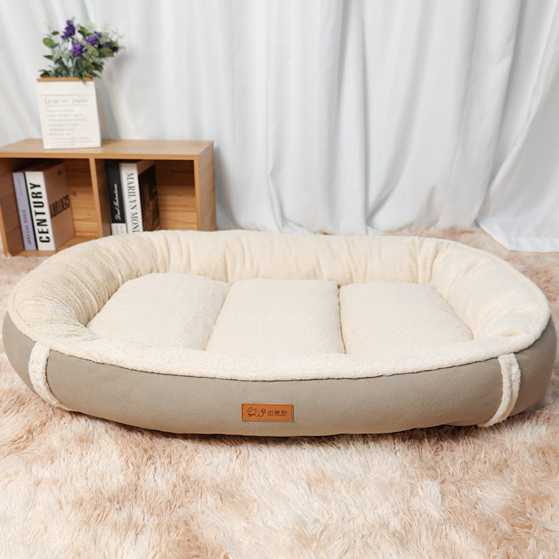 Lit Rond Pour Chien Confortable Avec Bords Renforcés 6